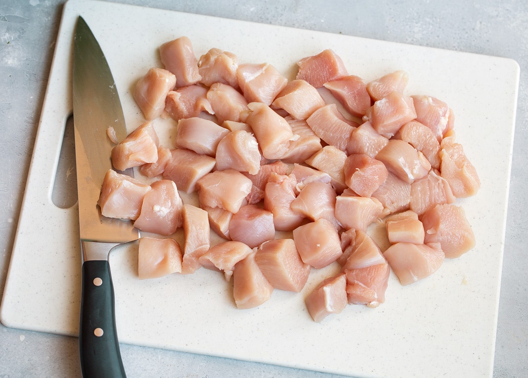 diced chicken caprese skewers