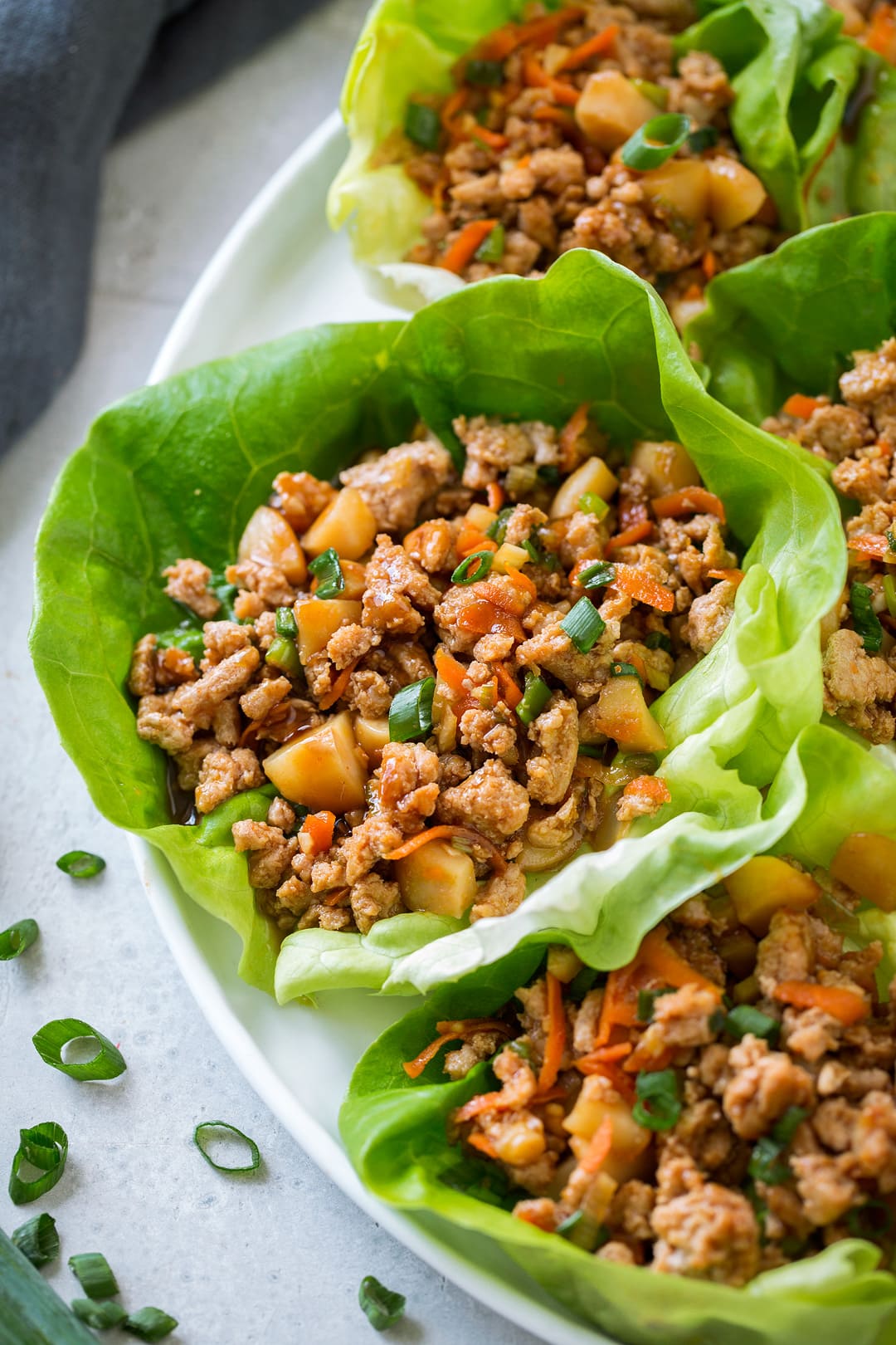20 Minute P.F. Chang's Lettuce Wraps on white plate