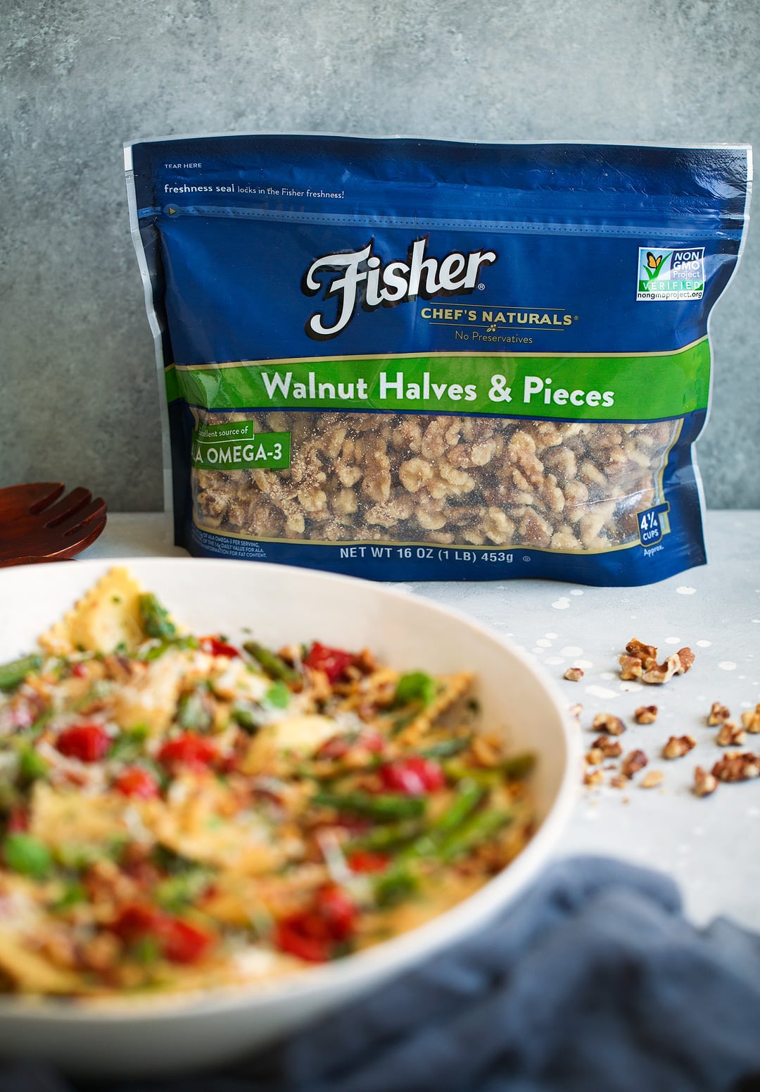 ravioli asparagus tomatoes