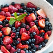 Honey Balsamic Berry Fruit Salad