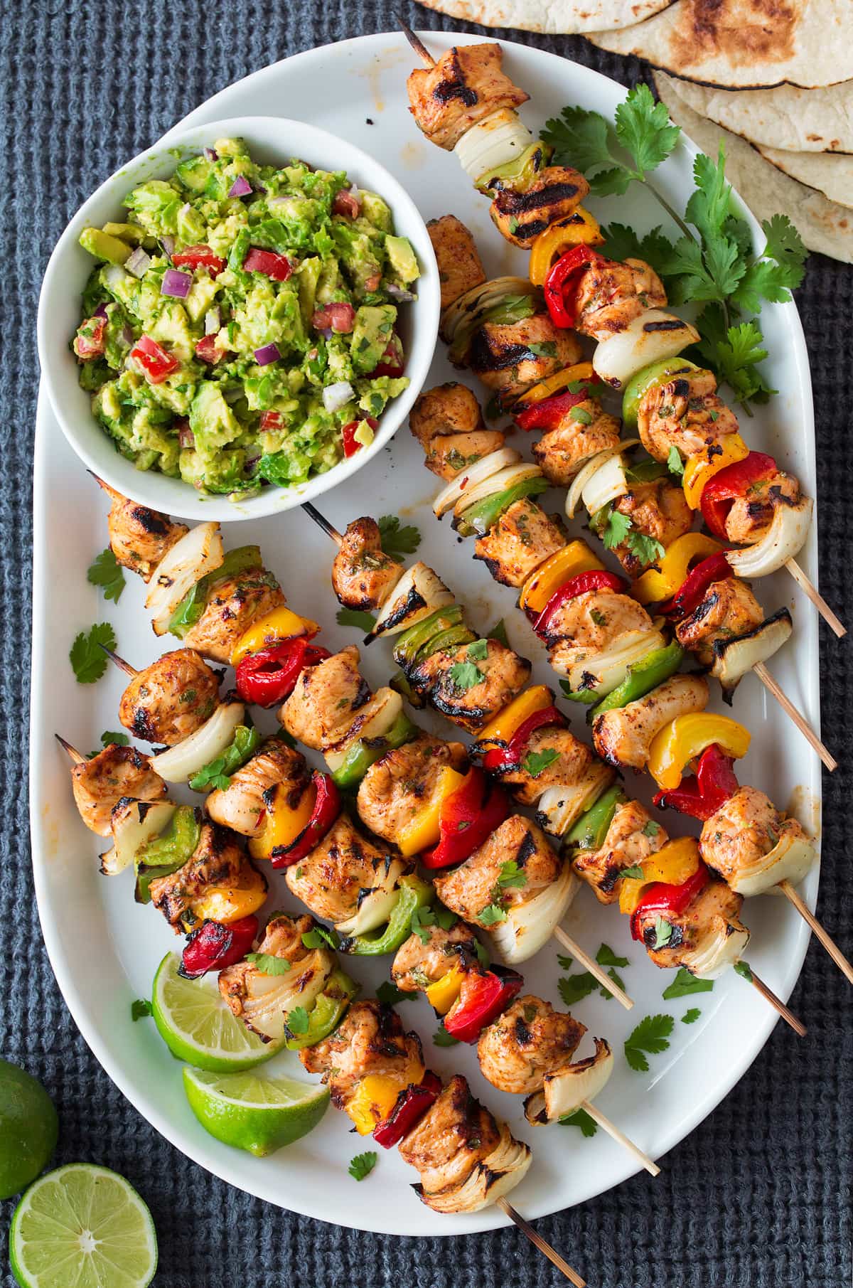 chicken fajita kebabs