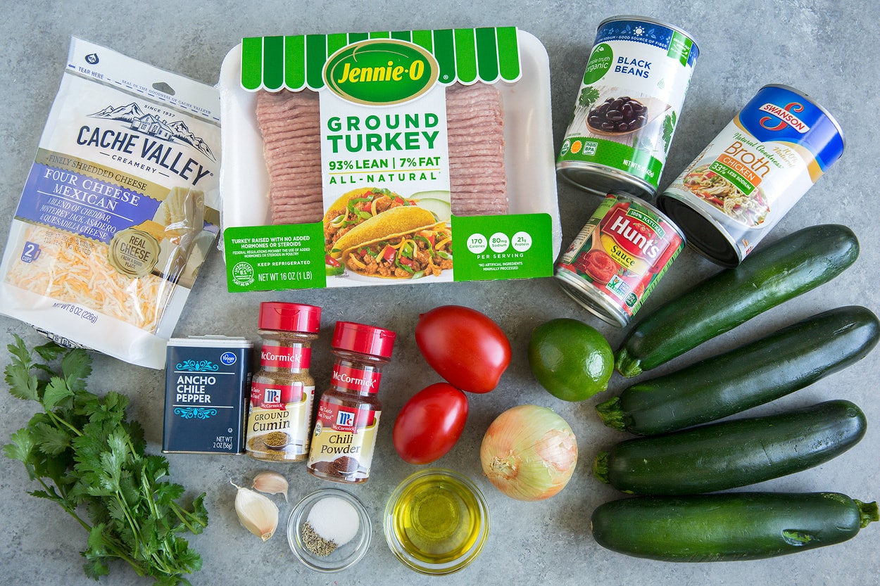 Taco Zucchini Boats ingredients