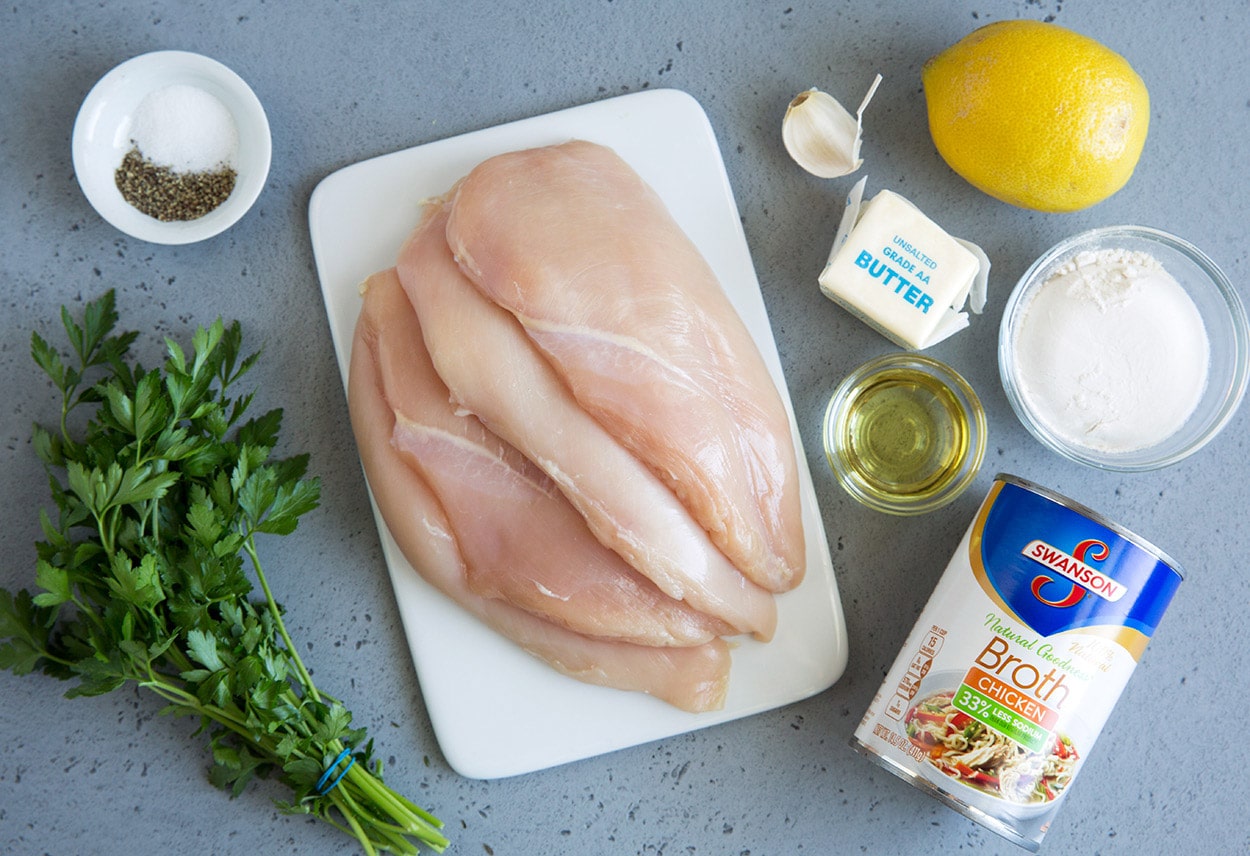 Lemon butter chicken ingredients chicken olive oil salt pepper chicken broth flour lemon garlic parsley butter