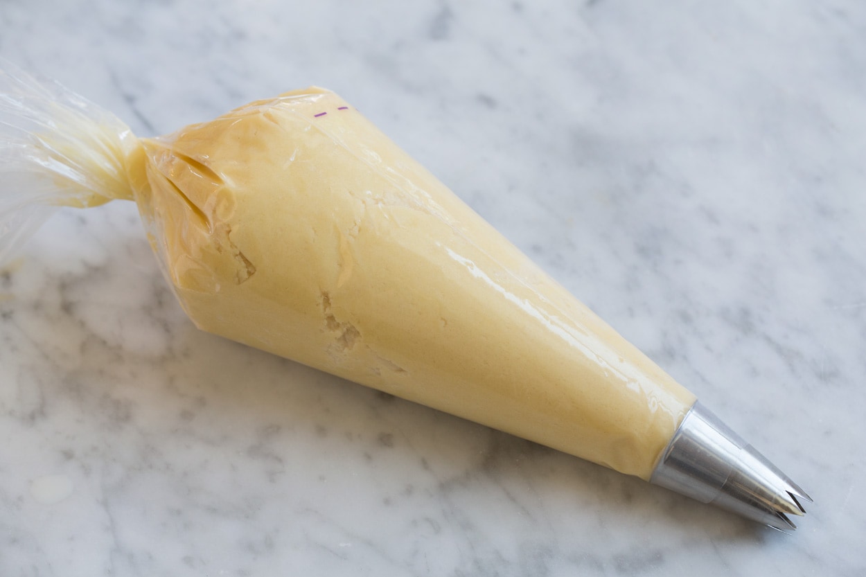 Butter Cookies Butter cookies cookie dough in piping bag.