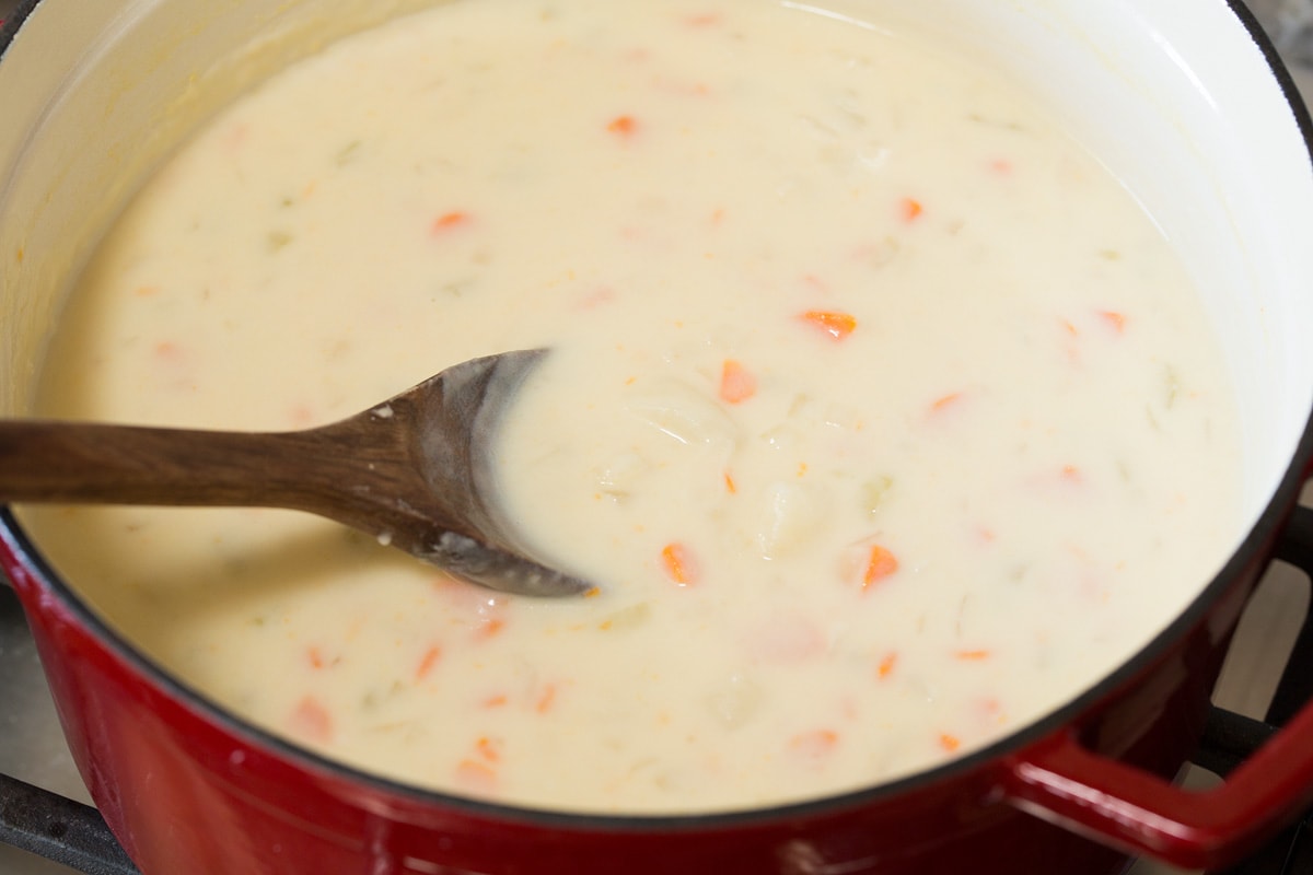 Potato Soup Completed potato soup photo.