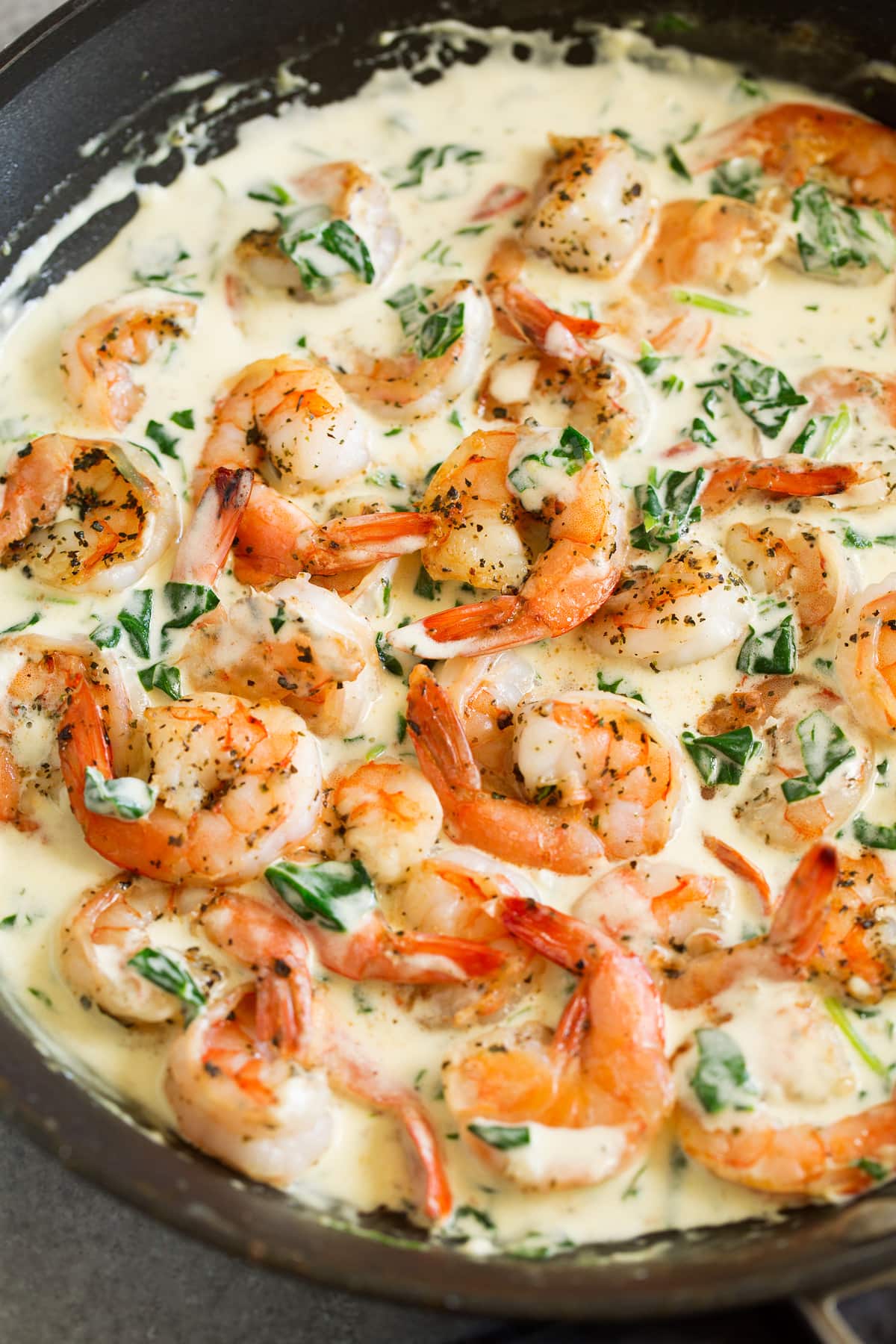 Creamy Parmesan and Spinach Shrimp