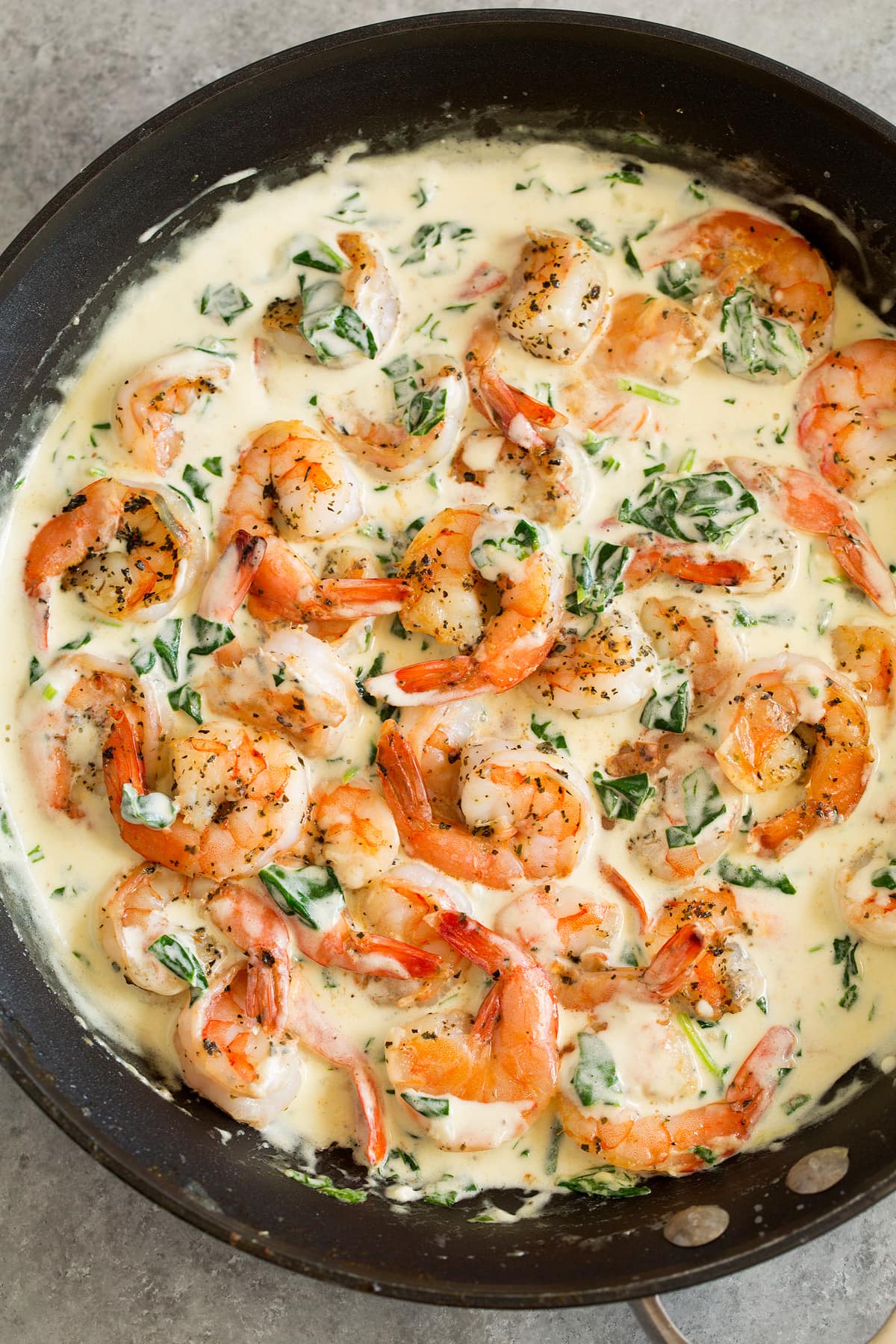 Creamy Parmesan and Spinach Shrimp