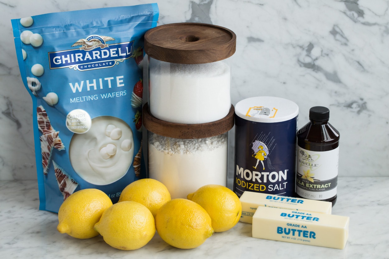 Ingredients for Lemon Shortbread Cookies