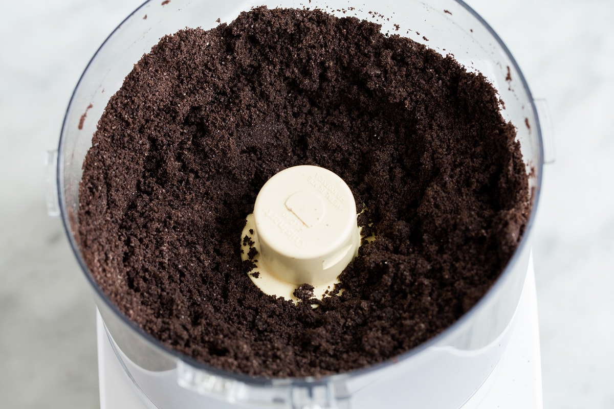 Oreo Balls Oreo Truffles Finely ground Oreo crumbs in a food processor.