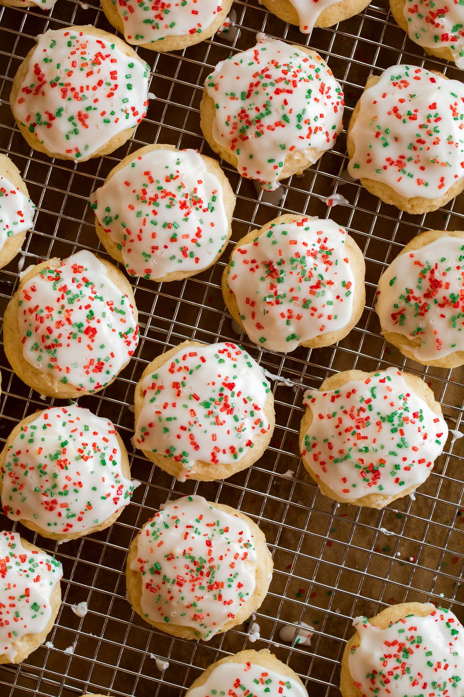 Ricotta Cookies Christmas sprinkle cookies with icing