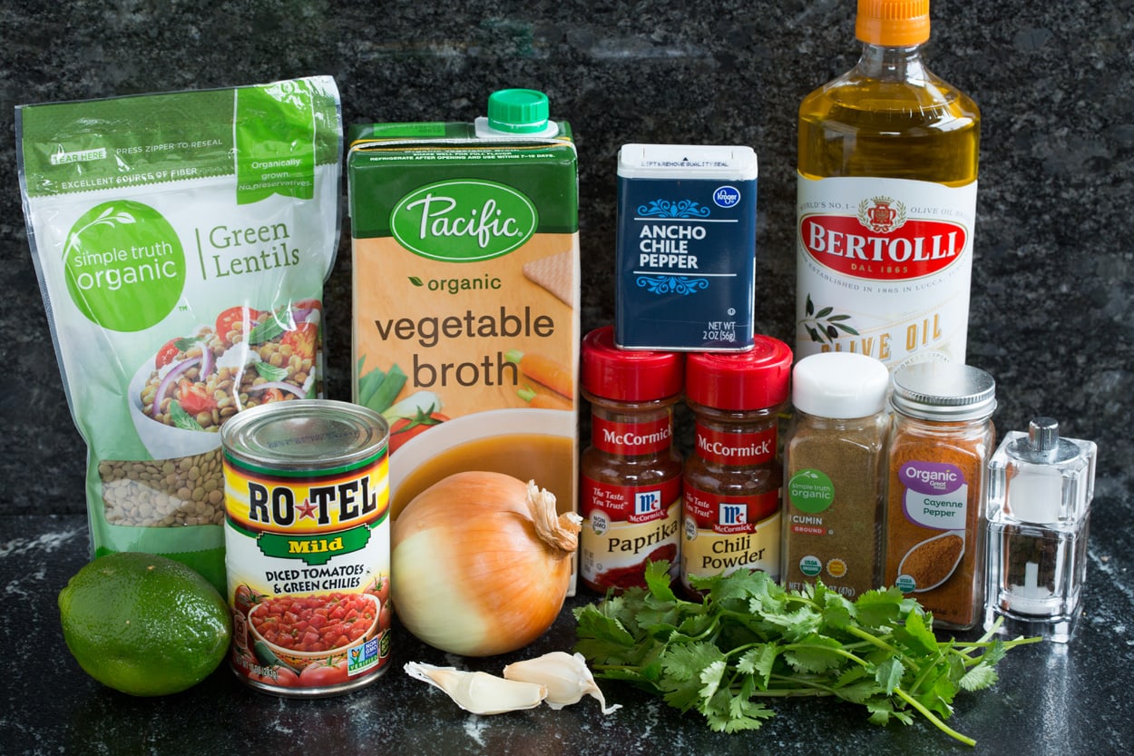 Vegetarian Lentil Tacos Ingredients