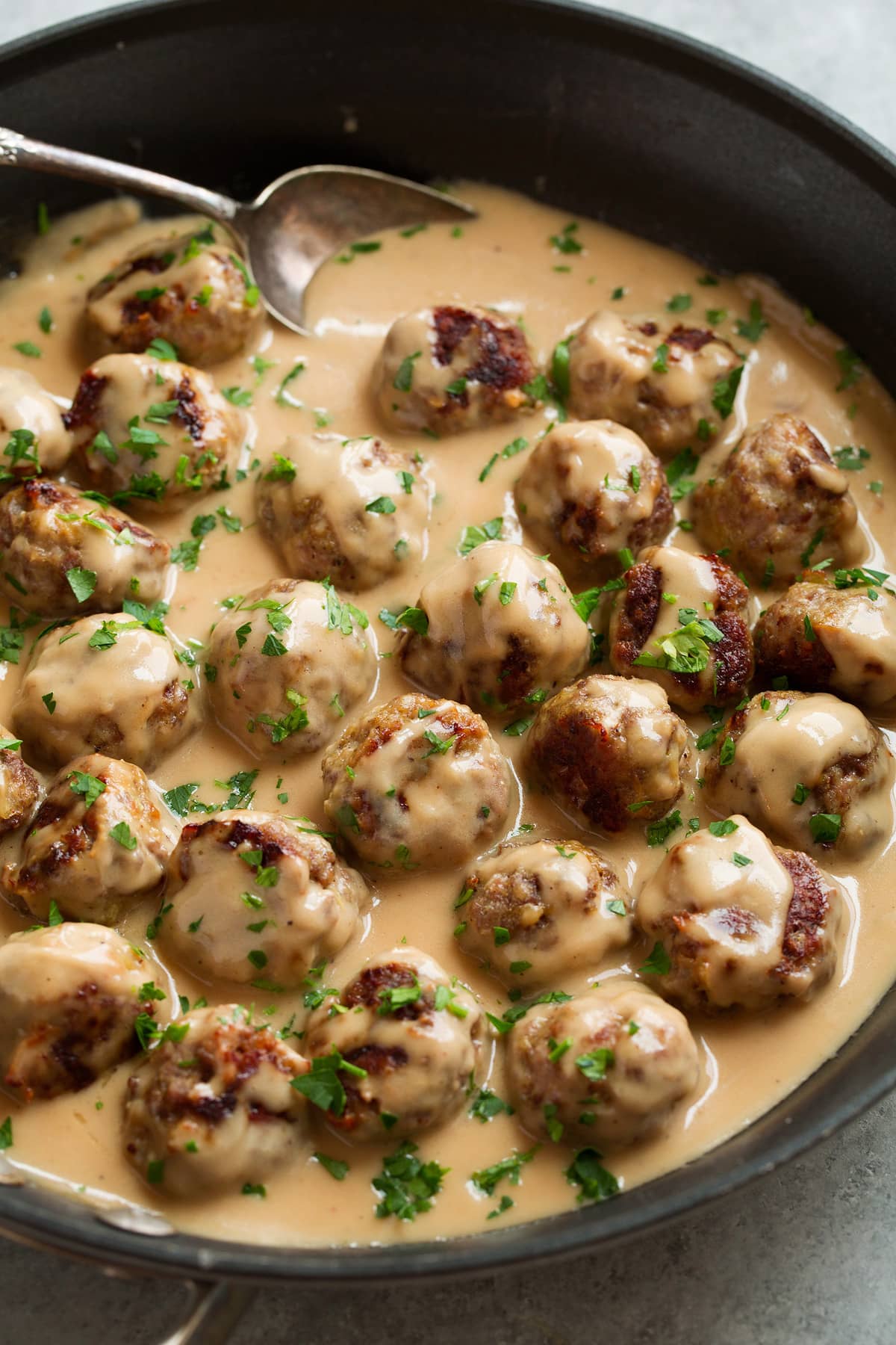 Swedish Meatballs Swedish Meatballs in a large non-stick skillet