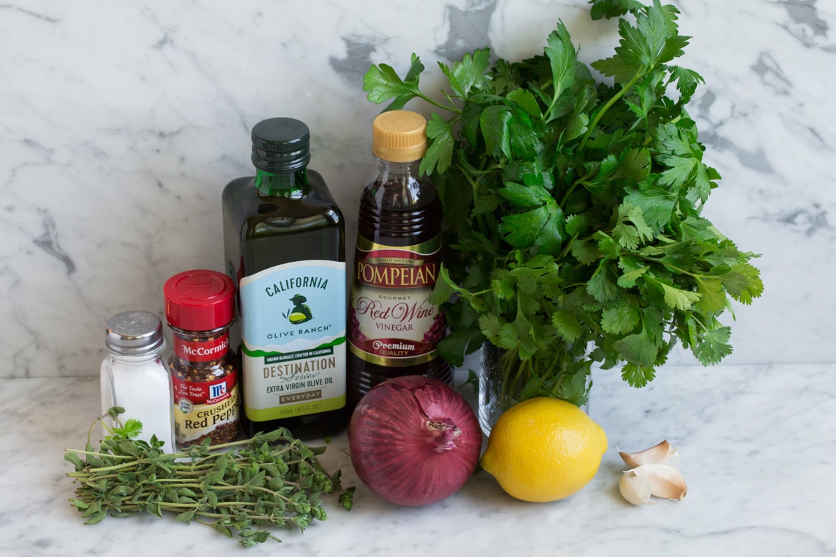 Best Chimichurri Sauce Ingredients needed to make chimichurri