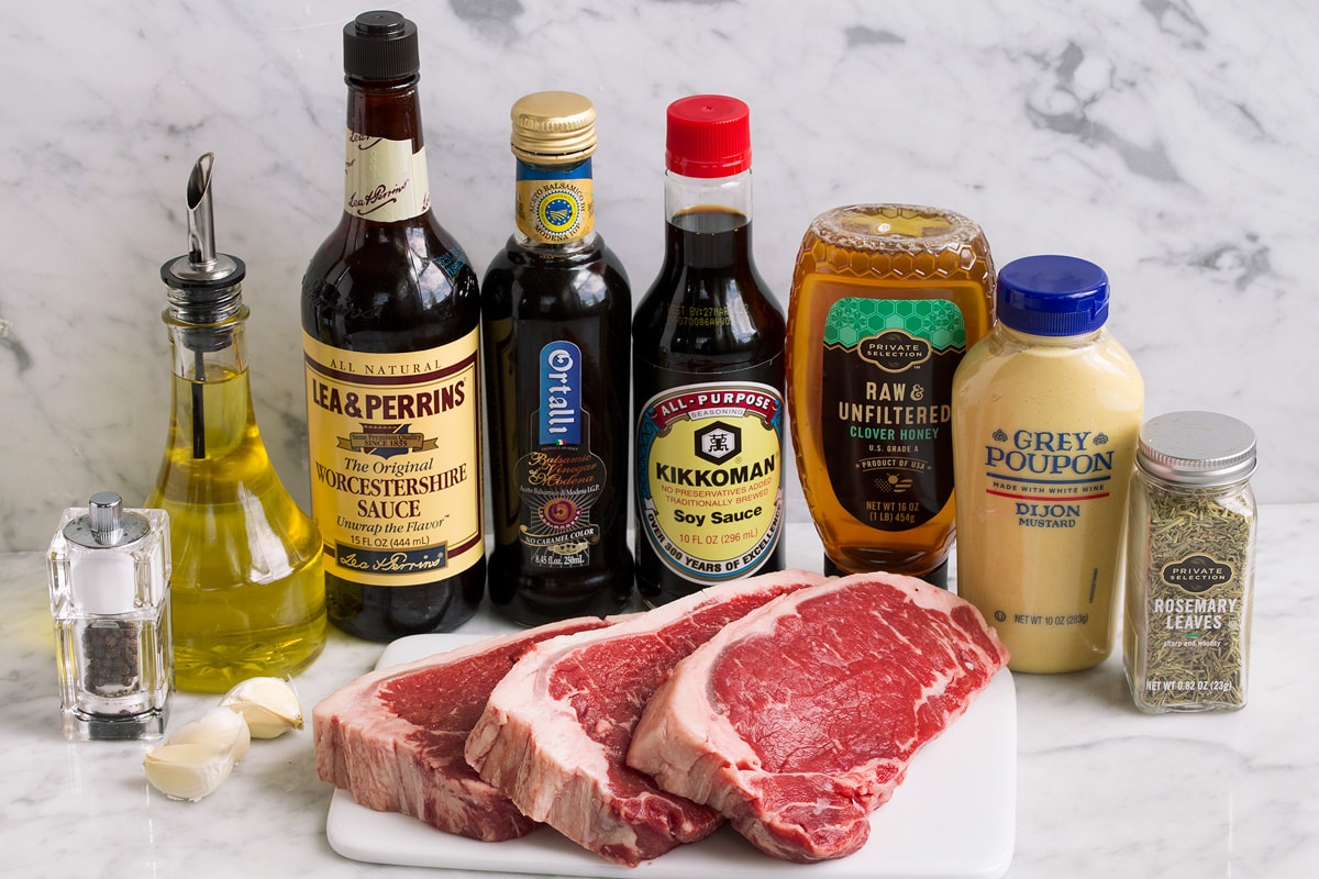 The BEST Steak Marinade! Made with balsamic vinegar and a handful of other pantry staples. A summer must have recipe! #steak #marinade Steak marinade ingredients