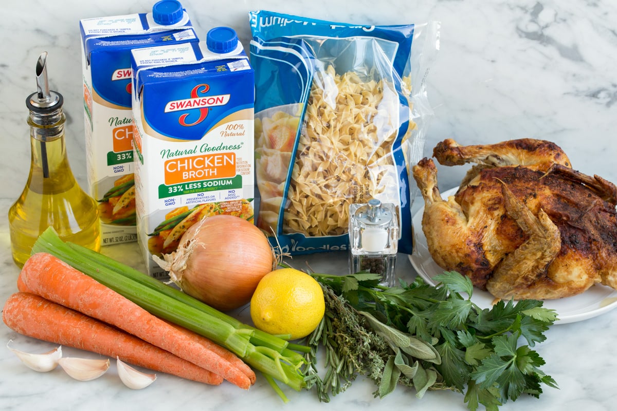 The BEST Quick and Easy Chicken Noodle Soup! This has been my go-to recipe for years. So easy and everyone always loves it! #chickennoodle #soup #dinner #chicken Chicken Noodle Soup ingredients