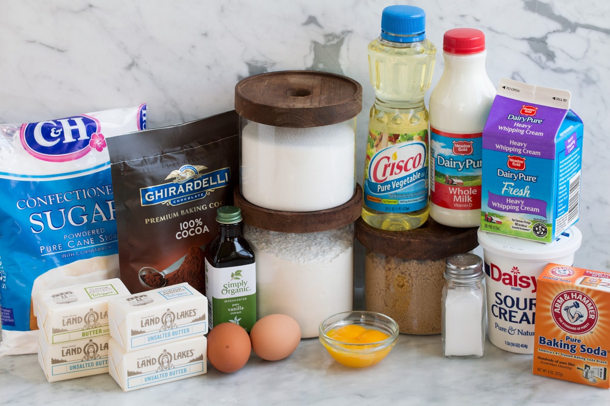 The Ultimate Chocolate Cake - incredibly soft and moist and brimming with rich chocolate flavor. Easy to make and sure to impress! #chocolate #cake #dessert #frosting Chocolate cake ingredients