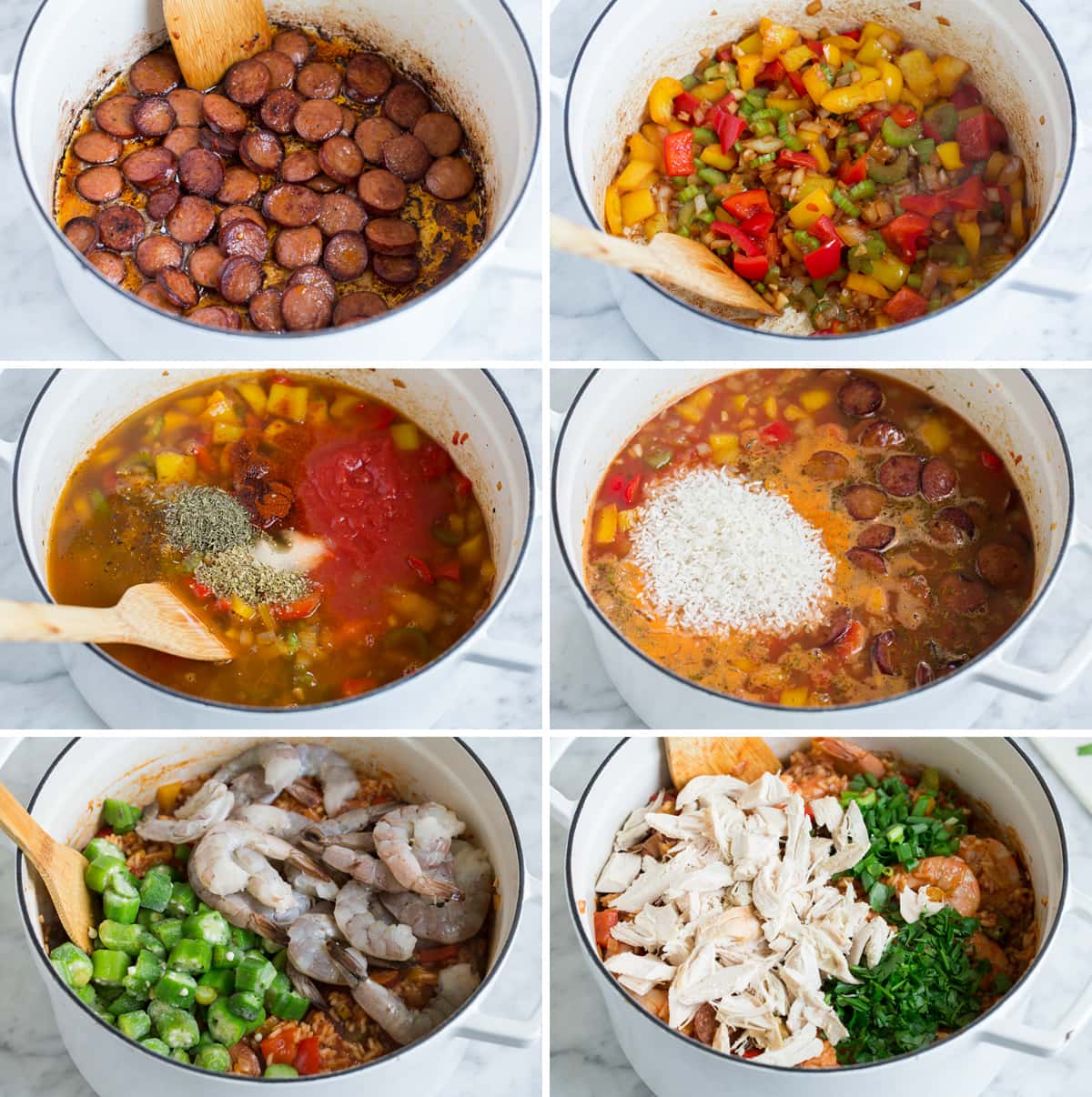 Jambalaya Steps to making Jambalaya in a pot.