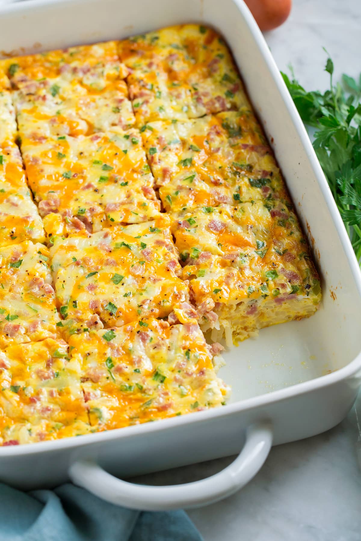 Breakfast Casserole Image of make ahead breakfast casserole.