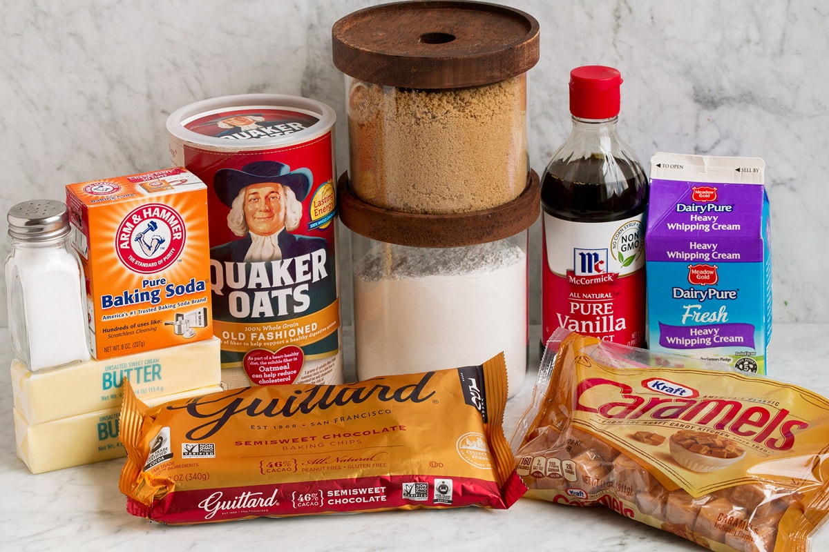 Carmelitas Carmelitas cookie bar recipe ingredients.