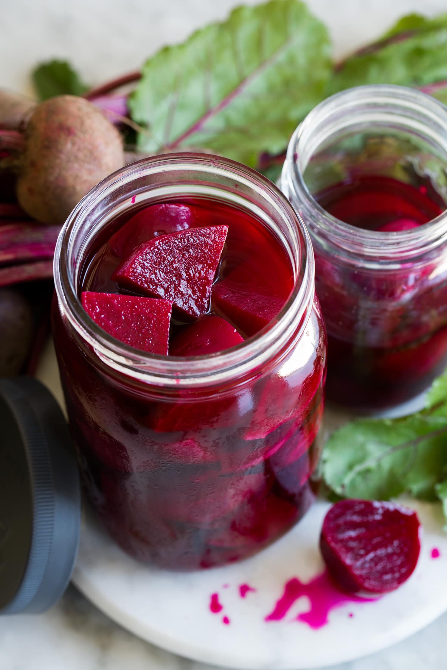 Pickled Beets {Easy Refrigerator Method} Beets in a jar.