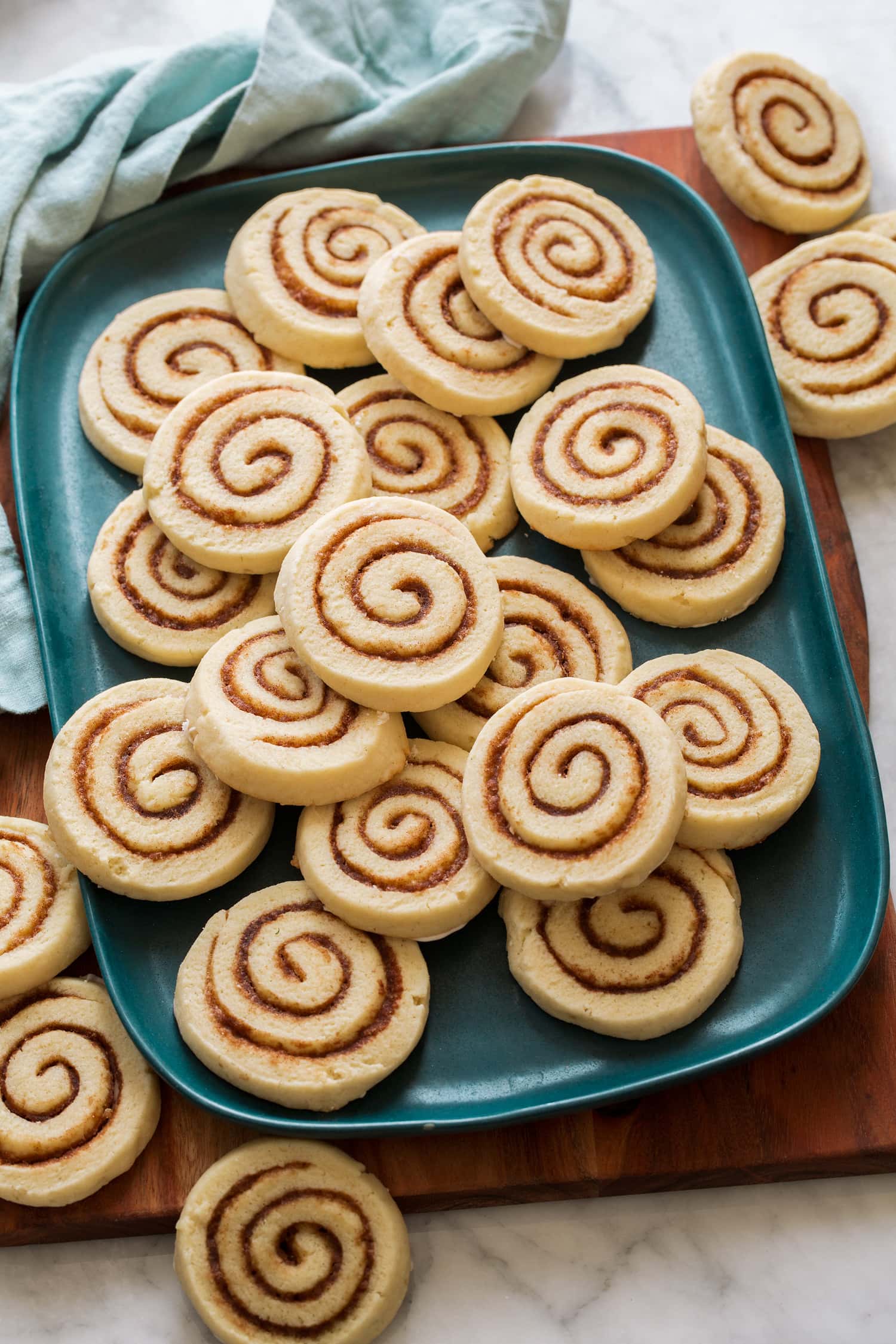 Cinnamon Roll Cookies Swirled slice and bake cookies.