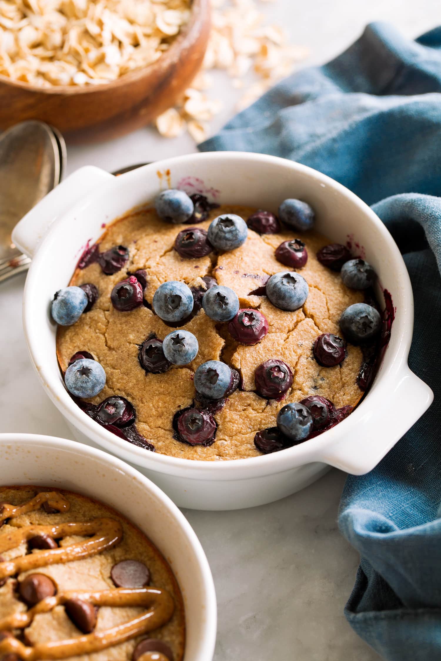 Baked Oats Blueberry cinnamon baked oats.