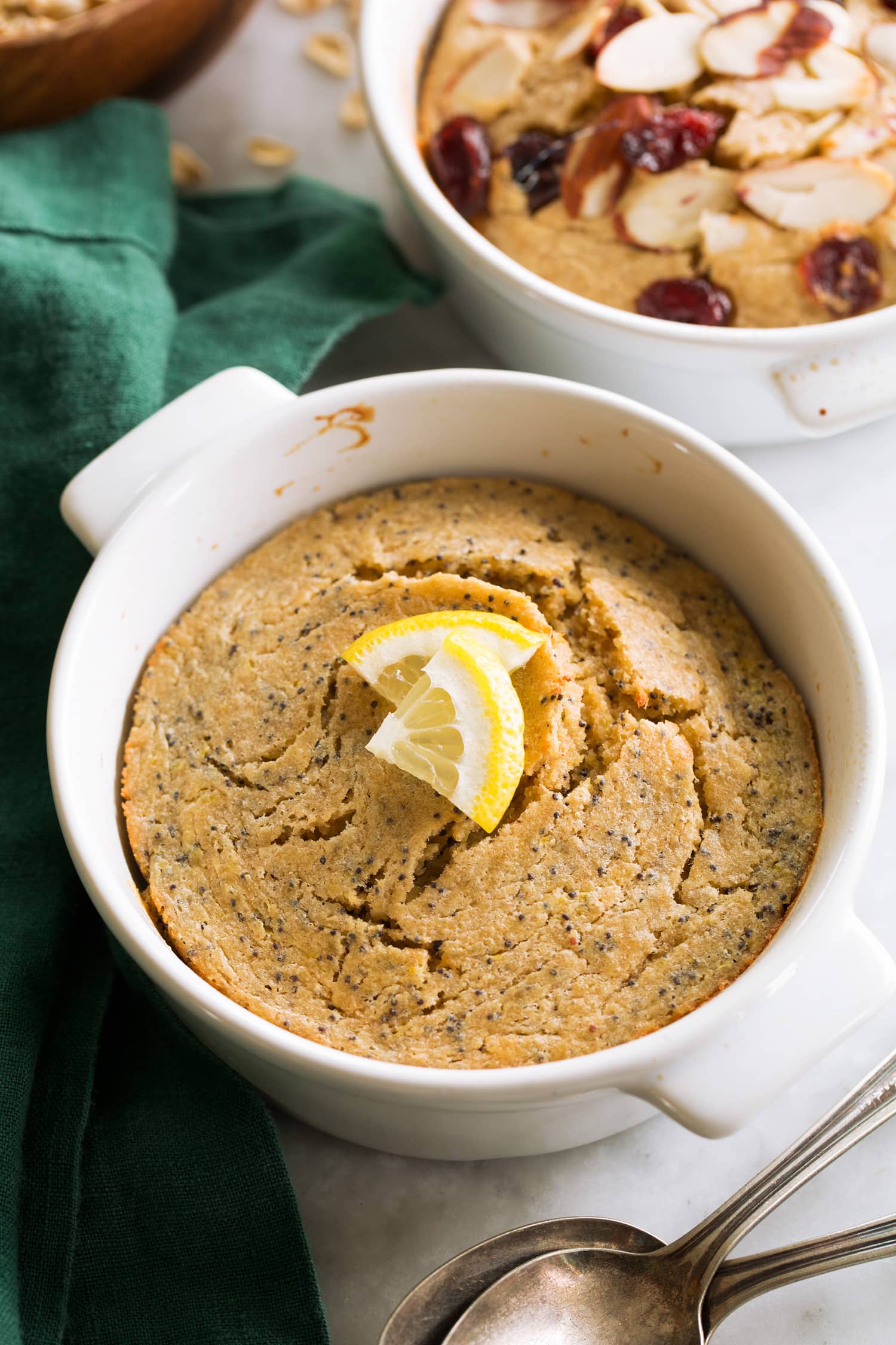 Baked Oats Lemon poppy seed baked oats.