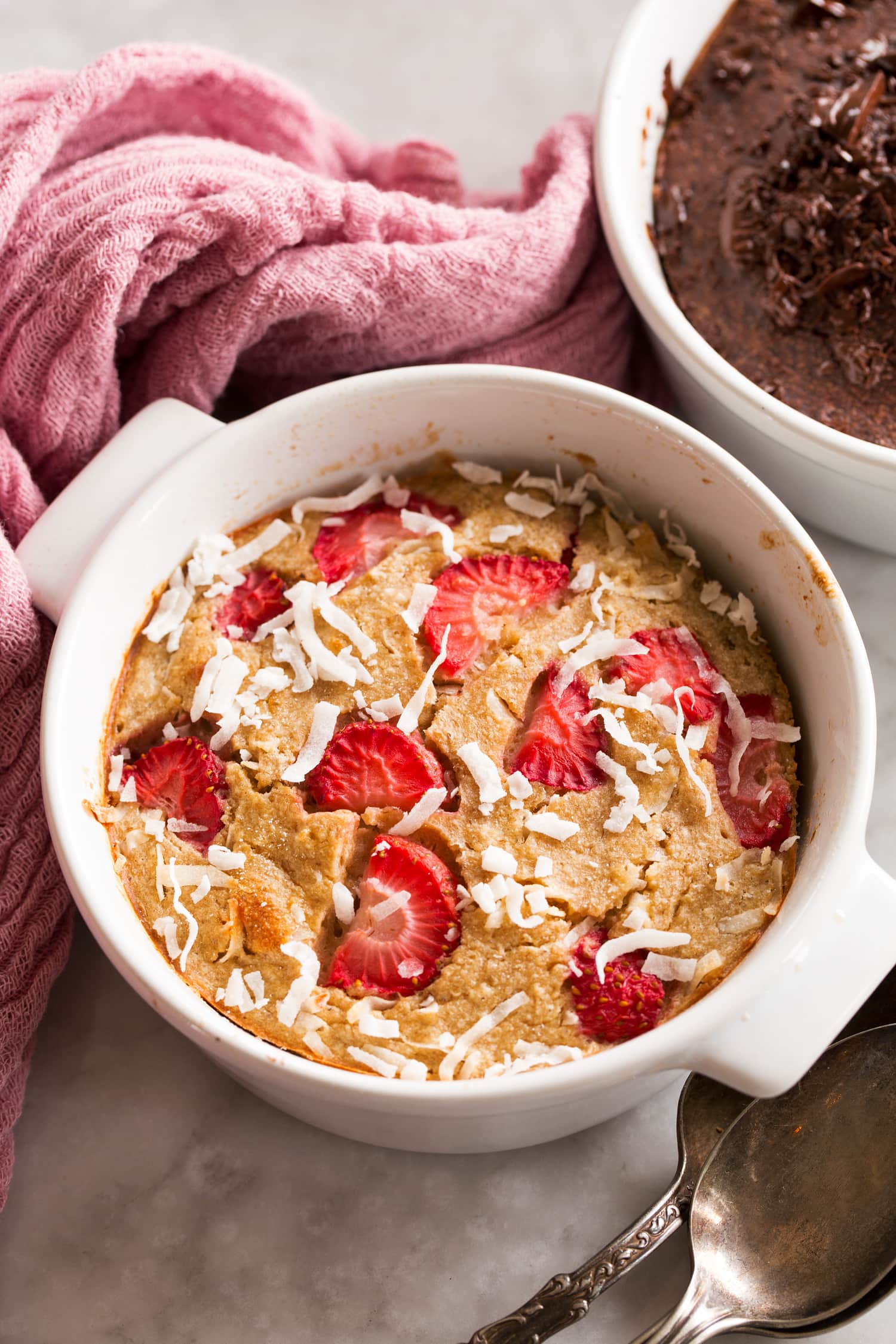 Baked Oats Strawberry coconut baked oats.