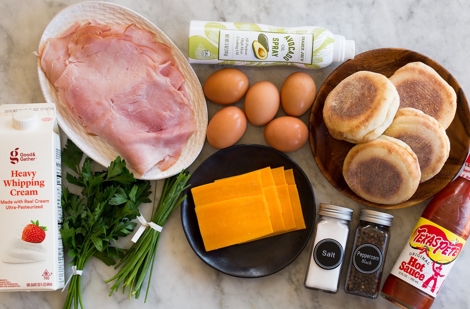 Breakfast Sandwiches Breakfast sandwich ingredients.