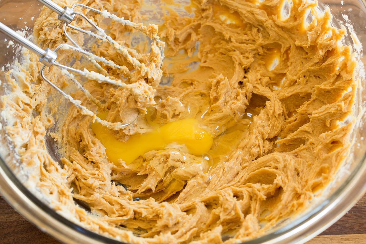 Oatmeal Cream Pies Egg added to butter sugar mixture.