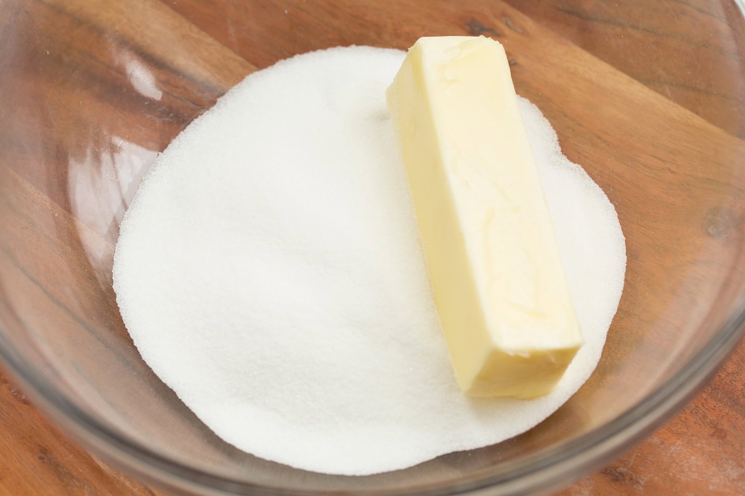 Tiramisu Cupcakes Mixing butter and sugar for cupcakes