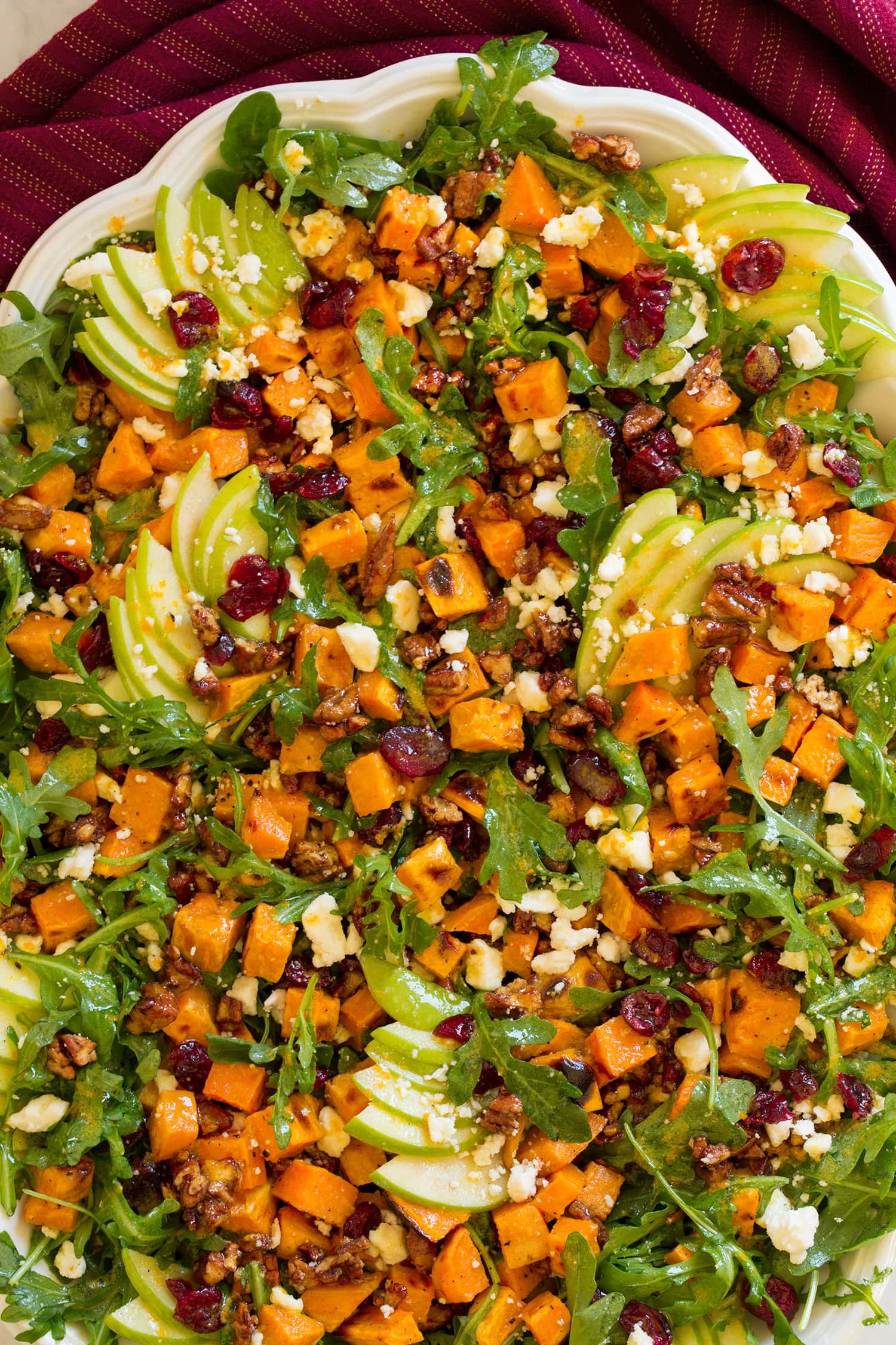 Sweet Potato Salad Close up photo of a sweet potato salad.