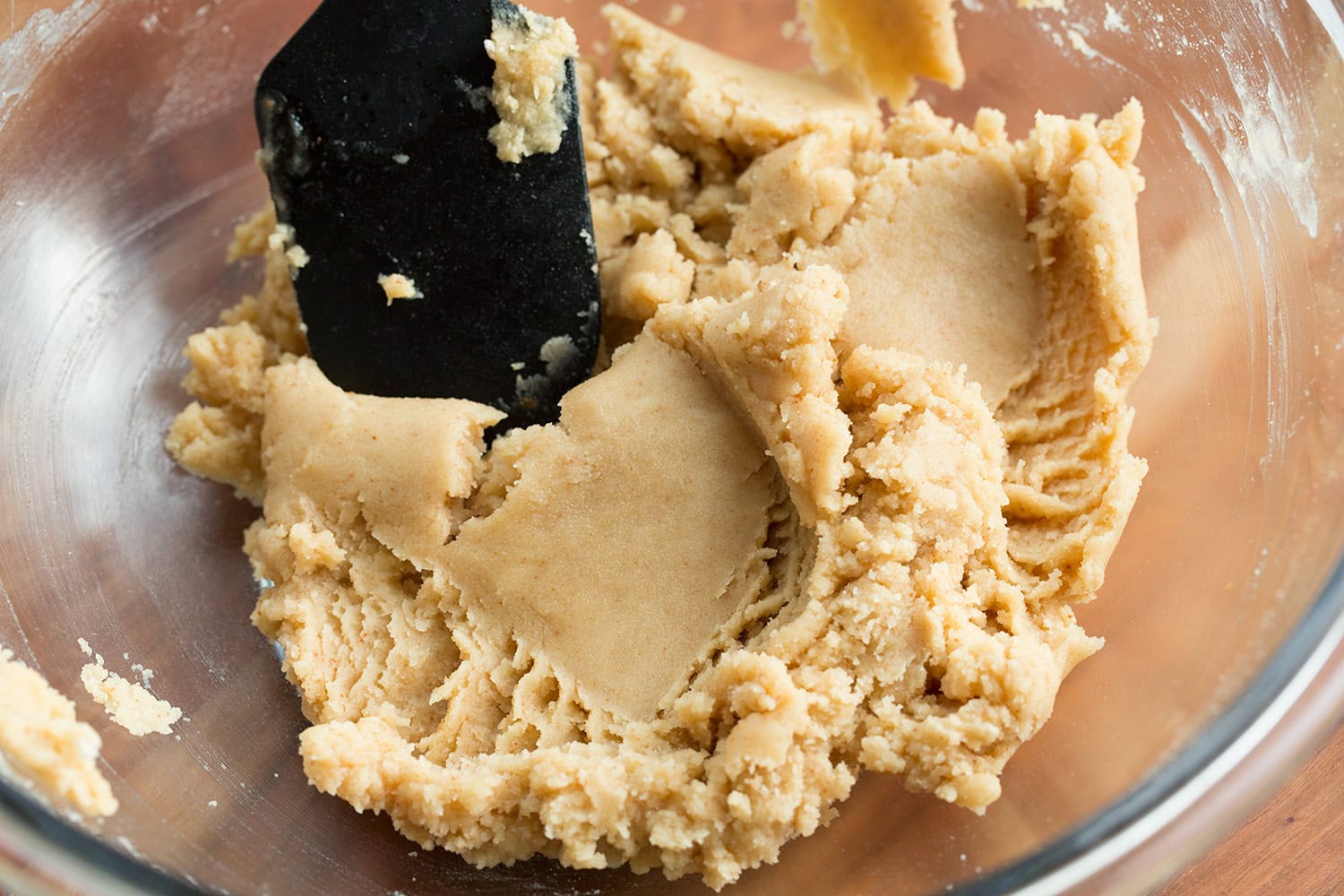 Browned butter shortbread cookie dough mixture.